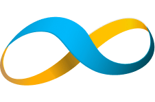 Infinity sign blue 226x149
