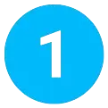 1 blue icon