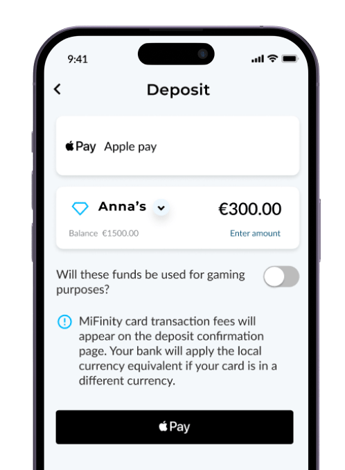 Apple Pay enter amount
