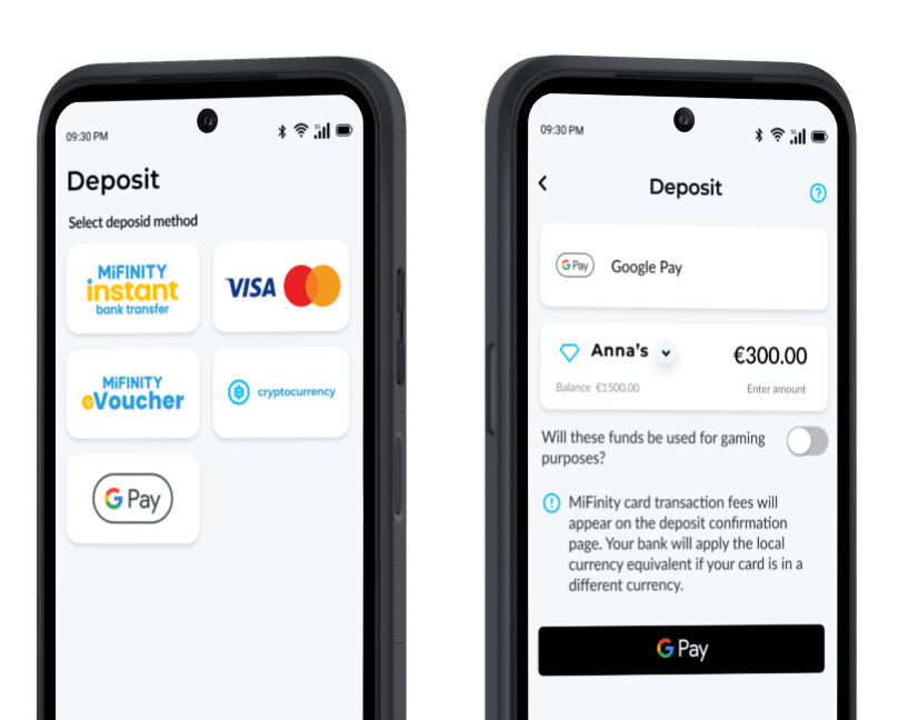 MiFinity GPAY googlewallet